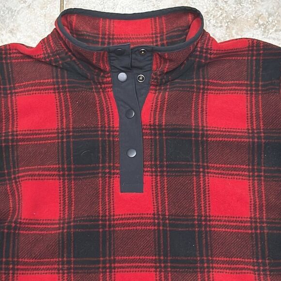Duluth Red Plaid Fleece Pullover Size Large - Picture 4 of 6